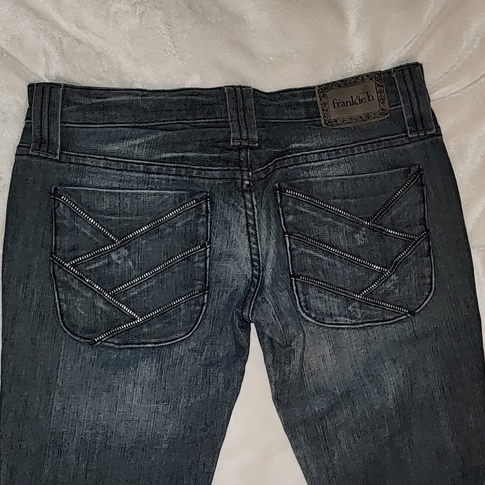 Frankie B. Tavex Zipper Jeans In Cat Style 241d20547. Size 2